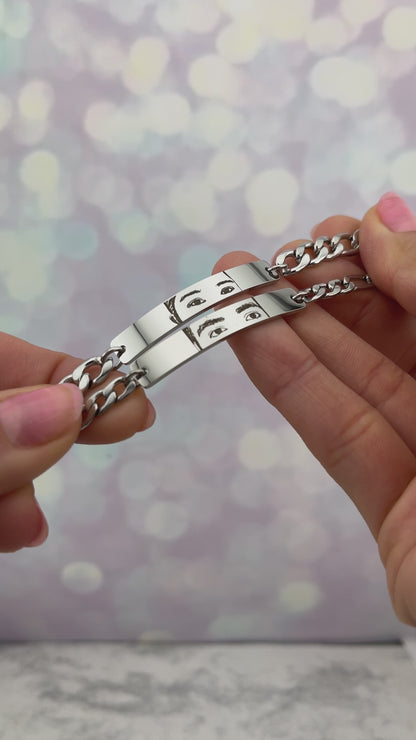 Pulseras de pareja con foto