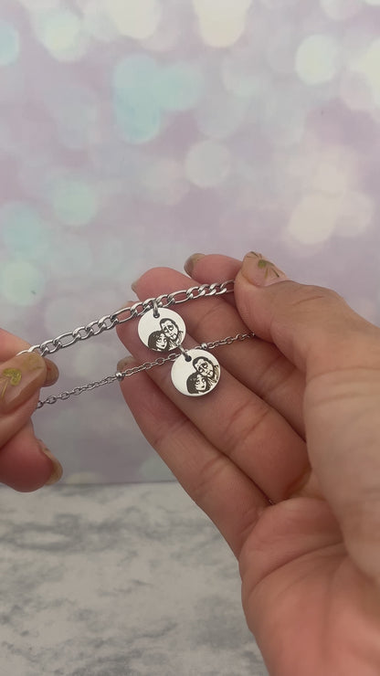 Pulseras de parejas de dije Tim Burton