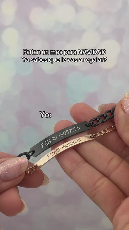 Pulseras de pareja personalizadas