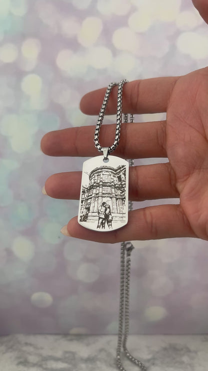 Collar placa con foto