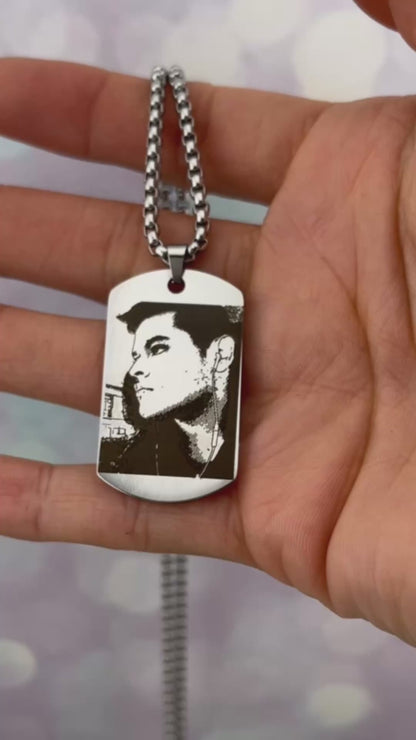 Collar placa con foto