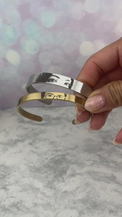 Par de brazaletes de foto