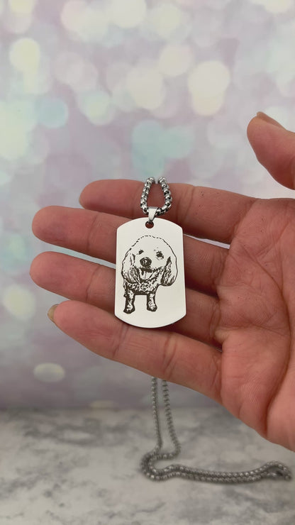 Collar placa con foto