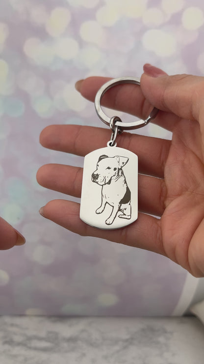 Llavero con foto o dibujo a mano