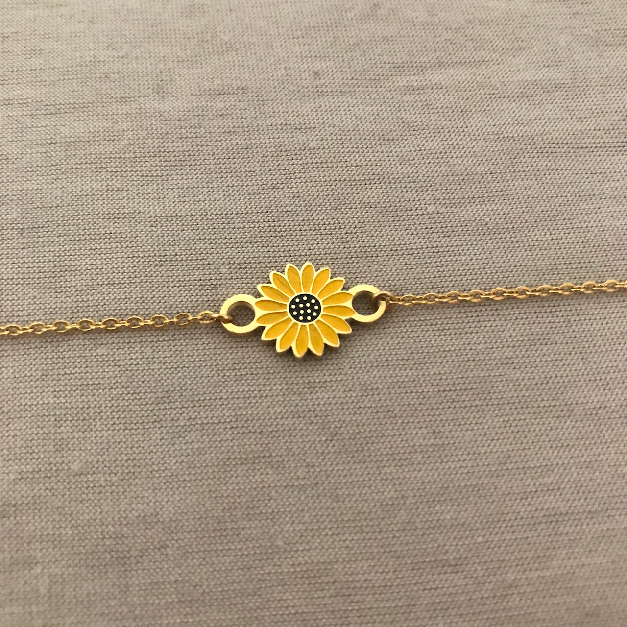 Pulsera de girasol con nombre