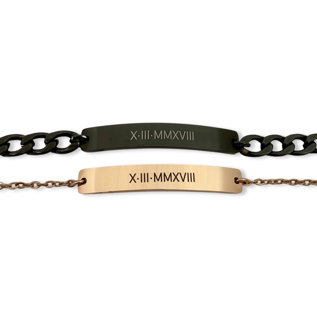 Pulseras de parejas personalizadas