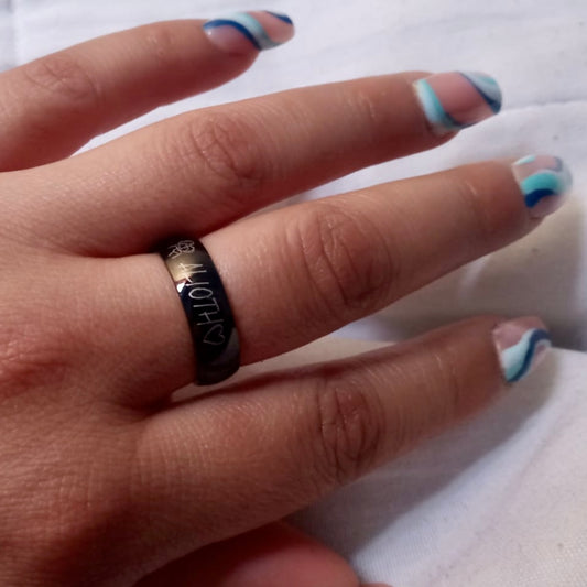 Anillo personalizado mamá e hijo con nombre