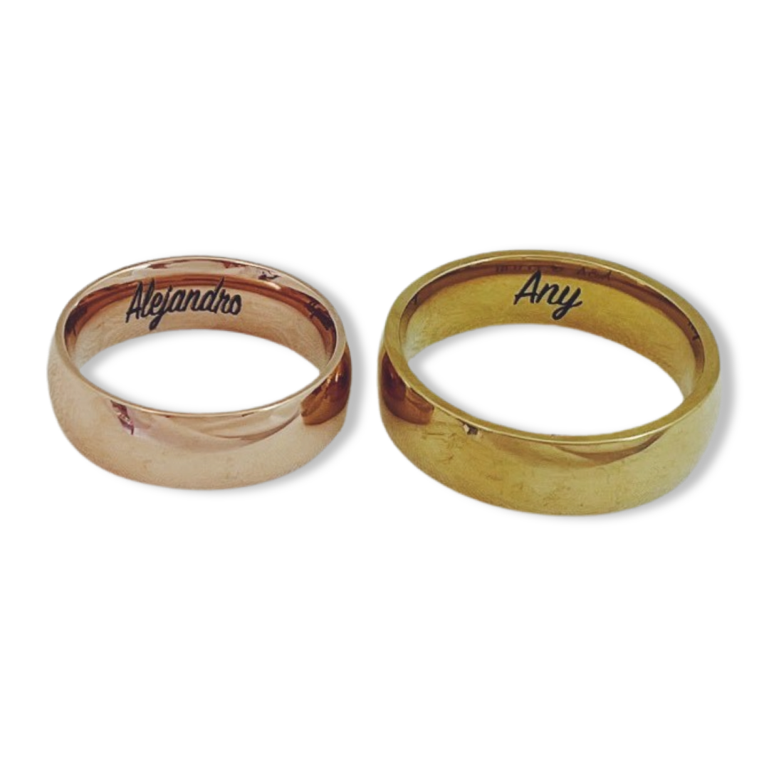 Anillos con discount iniciales grabadas