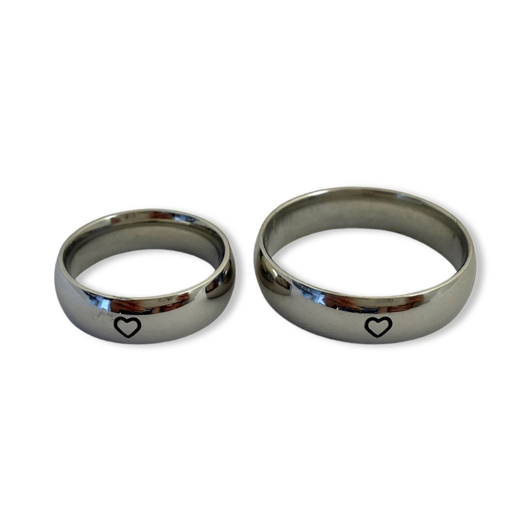 Anillos de promesa con grabado libre por fuera LOA online