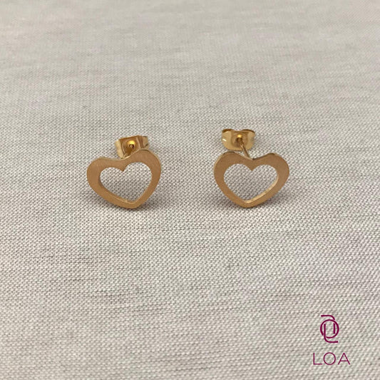 Aretes contorno de corazón